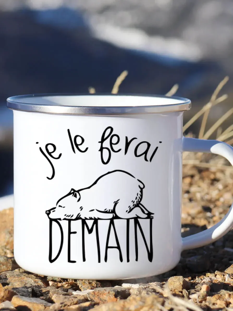 Wine Beer Festival - Cute Enamel Coffee Mug French I