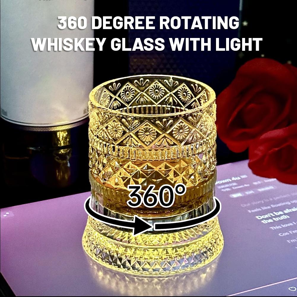 Wine Beer Cocktail - Rotating Whiskey Glass Creative Crystal Beer