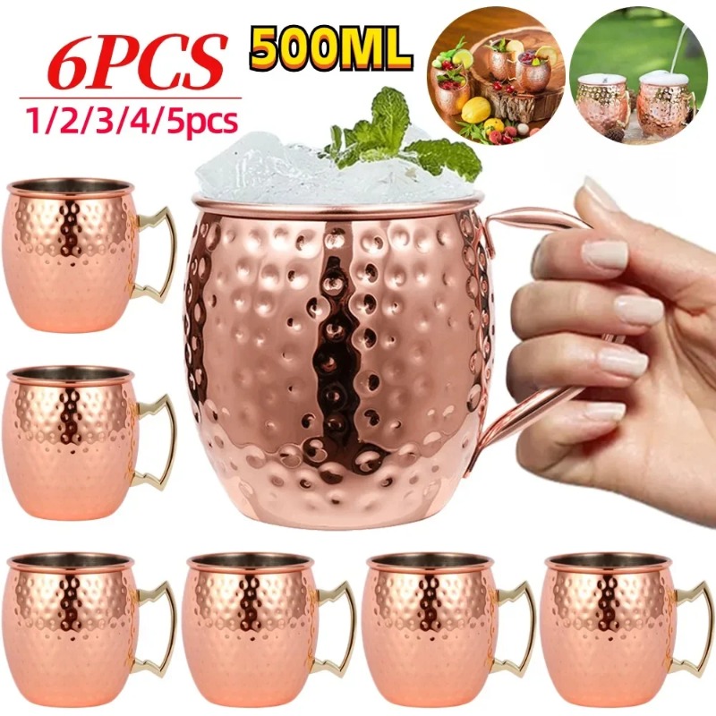 Wine Beer Cocktail - 1-6PCS Cocktail Wine Cup Moscow Mule