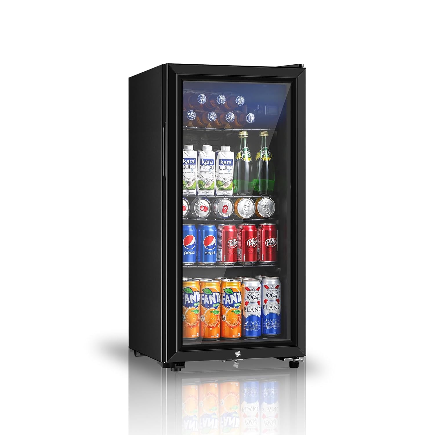 Wine Beer Refrigerator - Beverage Refrigerator, 3.2 Cu.ft Mini Fridge