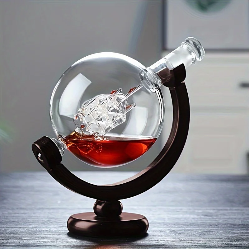Globe Shaped Whiskey Decanter  - Whiskey Stone Set review and price