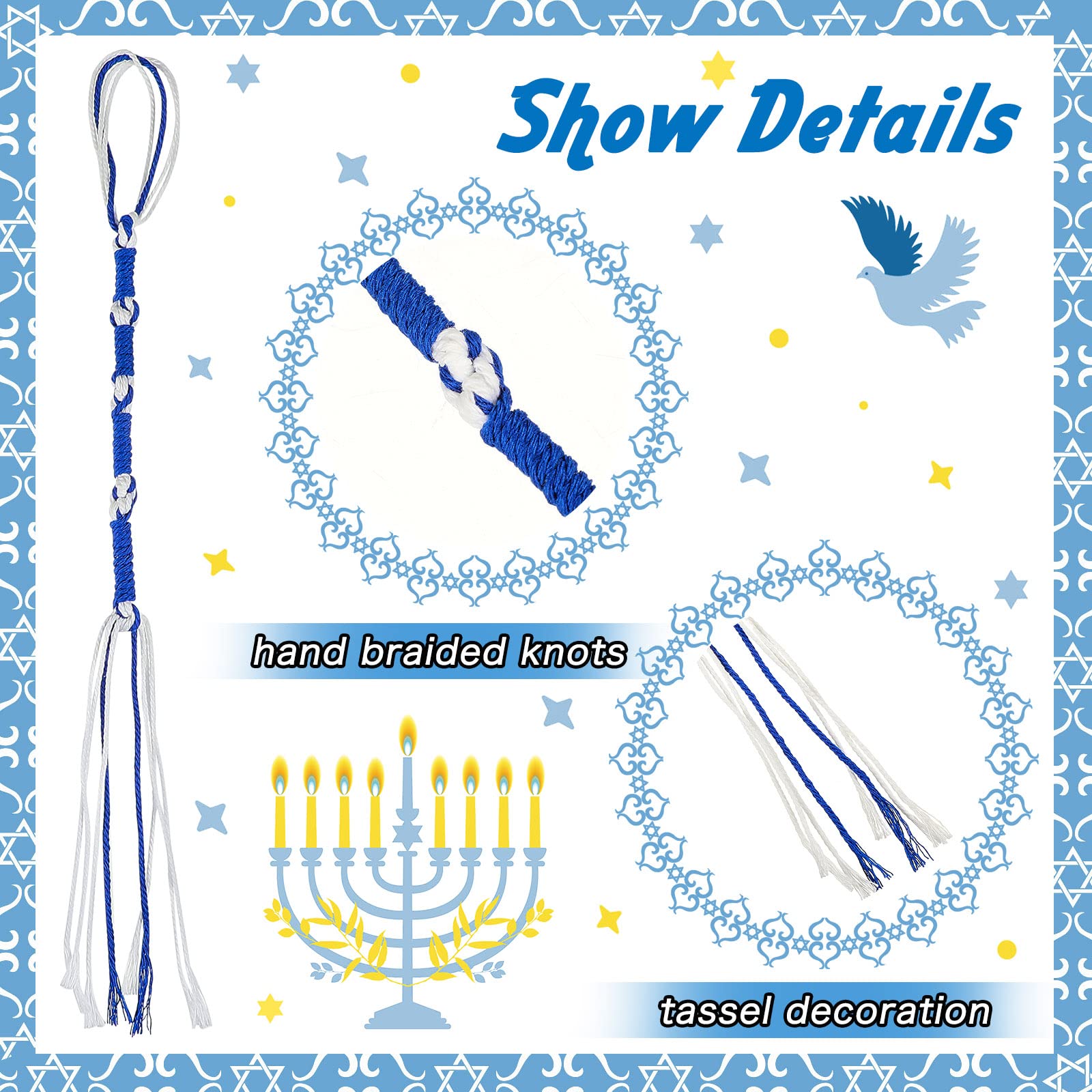 8/16 Pcs Blue White Hebrew Tzi - Cocktail Shaker Set review and price
