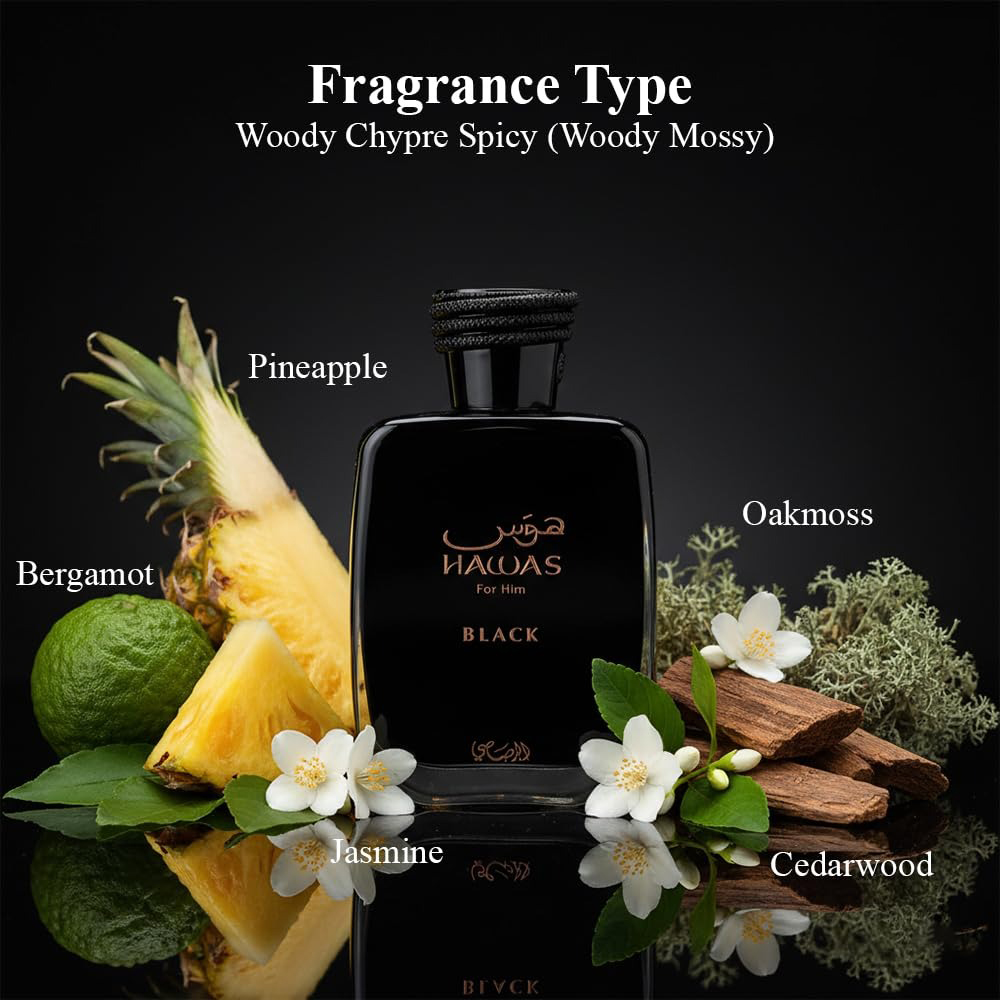 Hawas Black by Rasasi for Men  - Wine&Beer Help review and price
