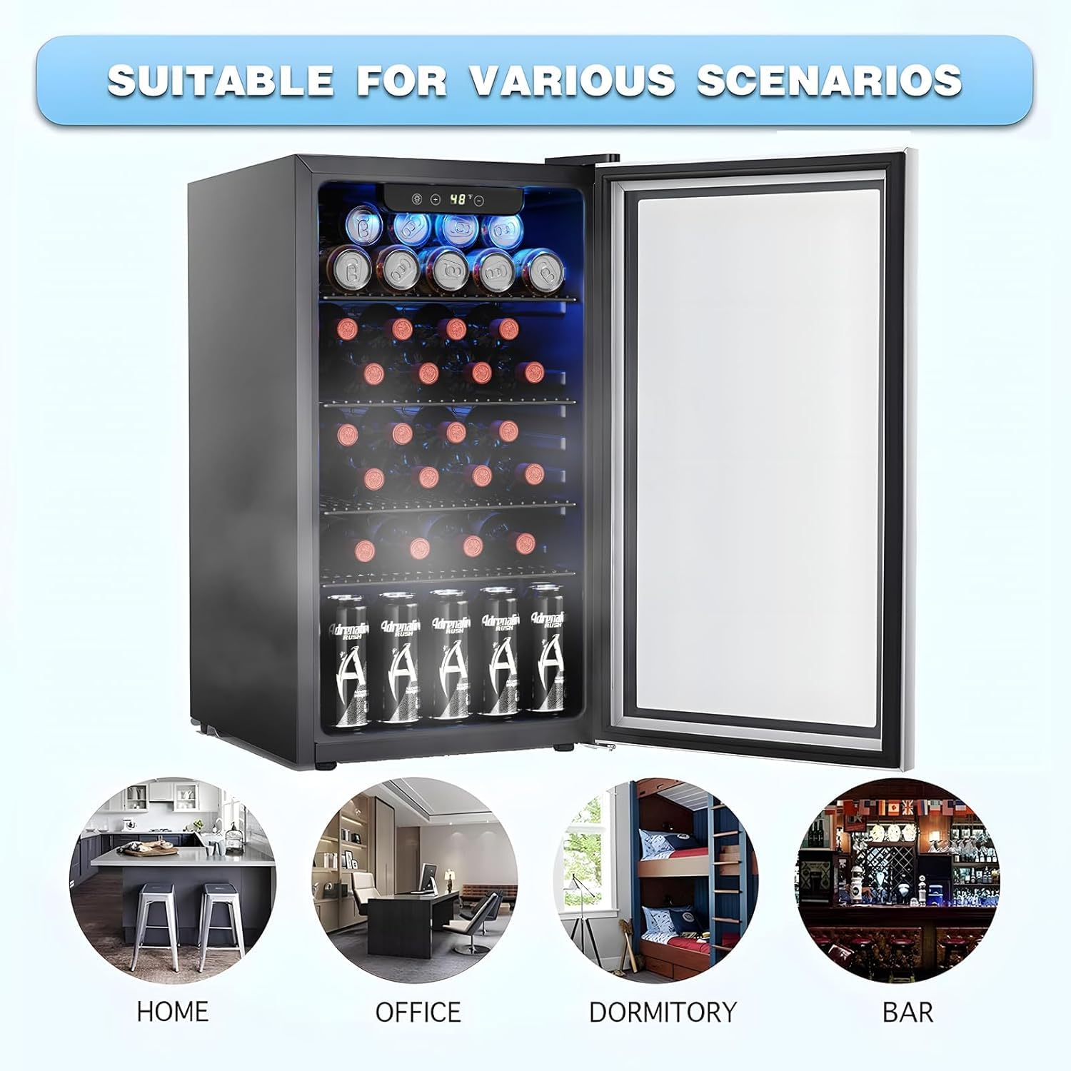26 Bottle 130 Can Wine Cooler/ - Wine Beer Refrigerator review and price
