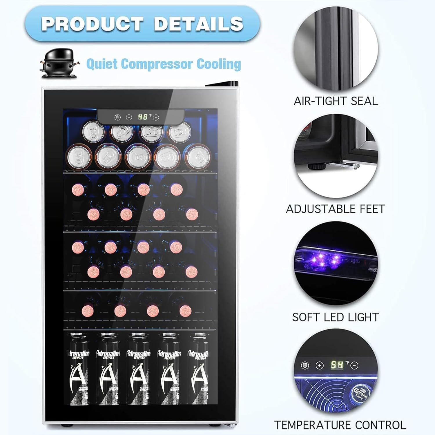 26 Bottle 130 Can Wine Cooler/ - Wine Beer Refrigerator review and price