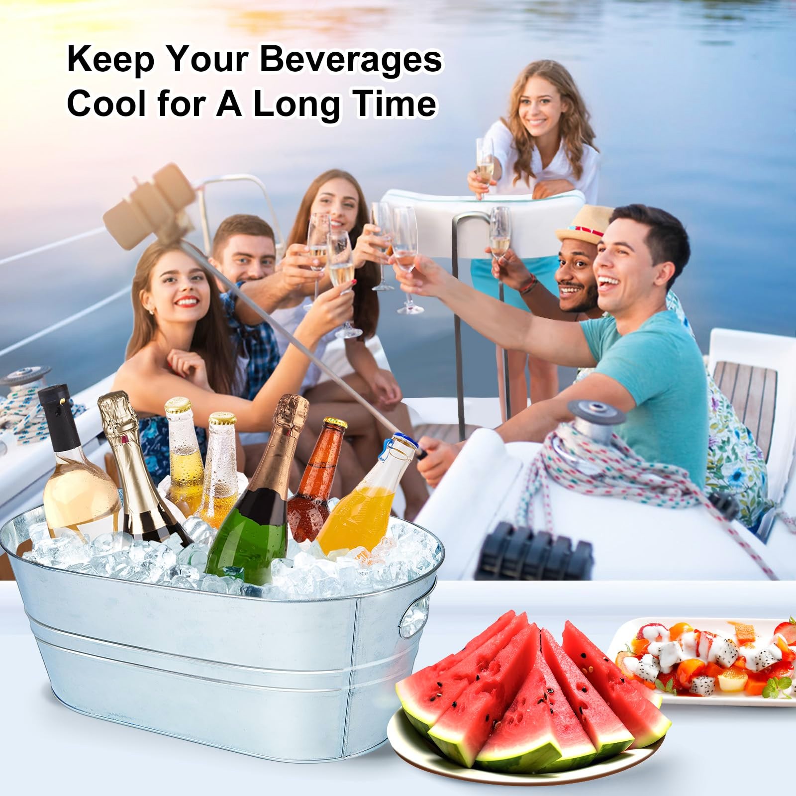 Galvanized Metal Ice Buckets W - Wine Beer Cocktail review and price