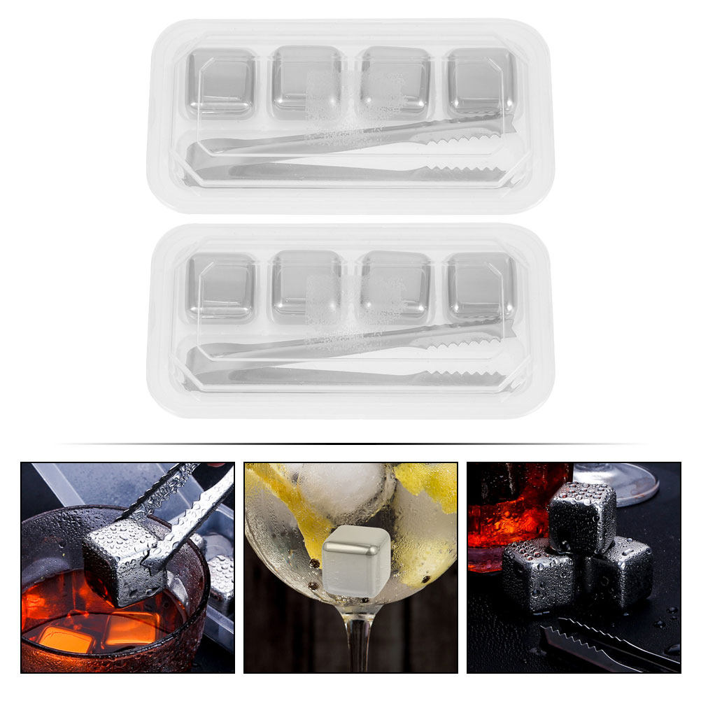 2Sets Stainless Steel Ice Cube - Whiskey Stone Set review and price
