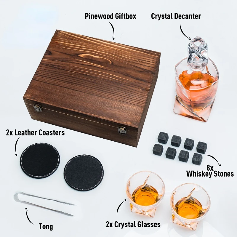Whiskey Decanter and Stones Gi - Whiskey Stone Set review and price