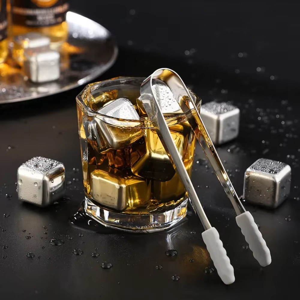 4/6/8 Pcs Stainless Steel Ice  - Whiskey Stone Set review and price
