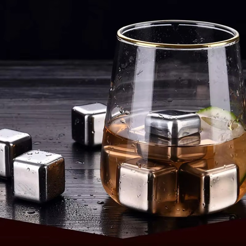 4/6/8 Pcs Stainless Steel Ice  - Whiskey Stone Set review and price