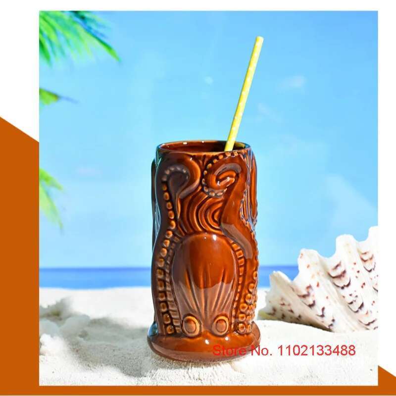 TIKI Bar Cocktail Cup Hawaii T - Wine Beer Mixed Drinks review and price