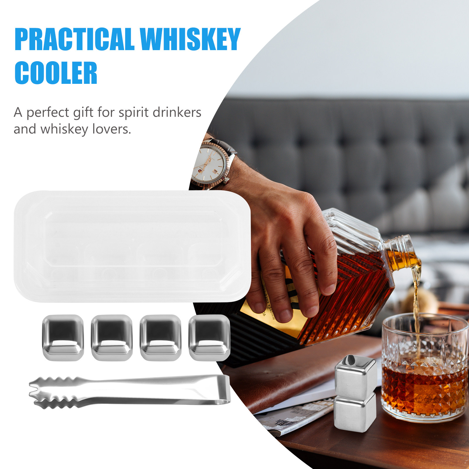 1Set Premium Stainless Steel W - Whiskey Stone Set review and price